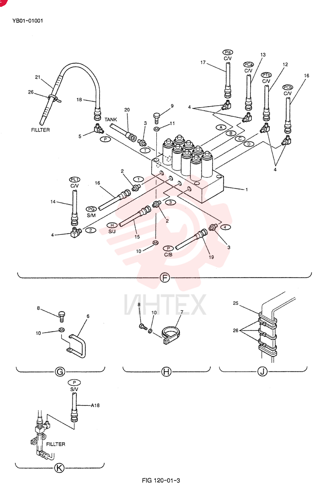 CONTROL LINES, VALVE YB64H00003F1 (3)