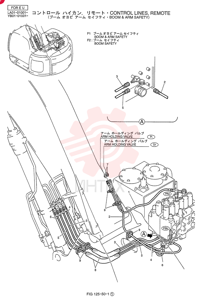 CONTROL LINES, VALVE (BOOM & ARM SAFETY) YB64H00004F1