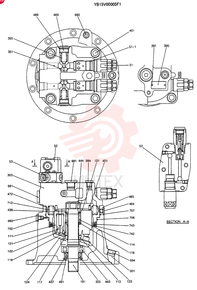 HYDRAULIC MOTOR YB15V00005F1