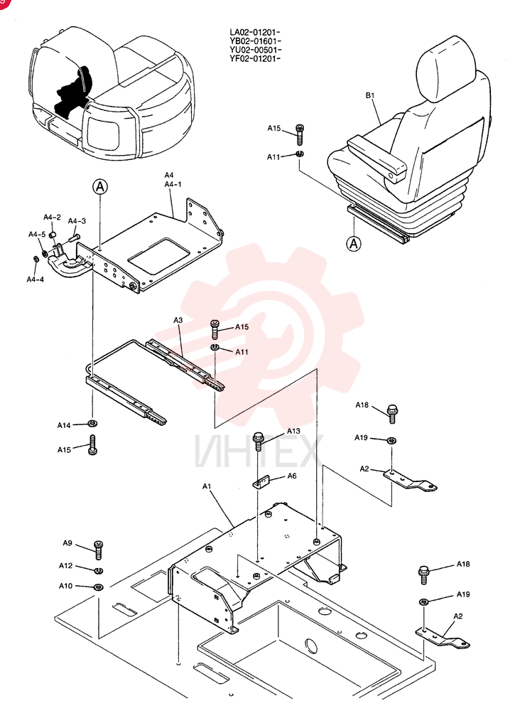 SEAT ASSY. YT25M00026F1 (1)