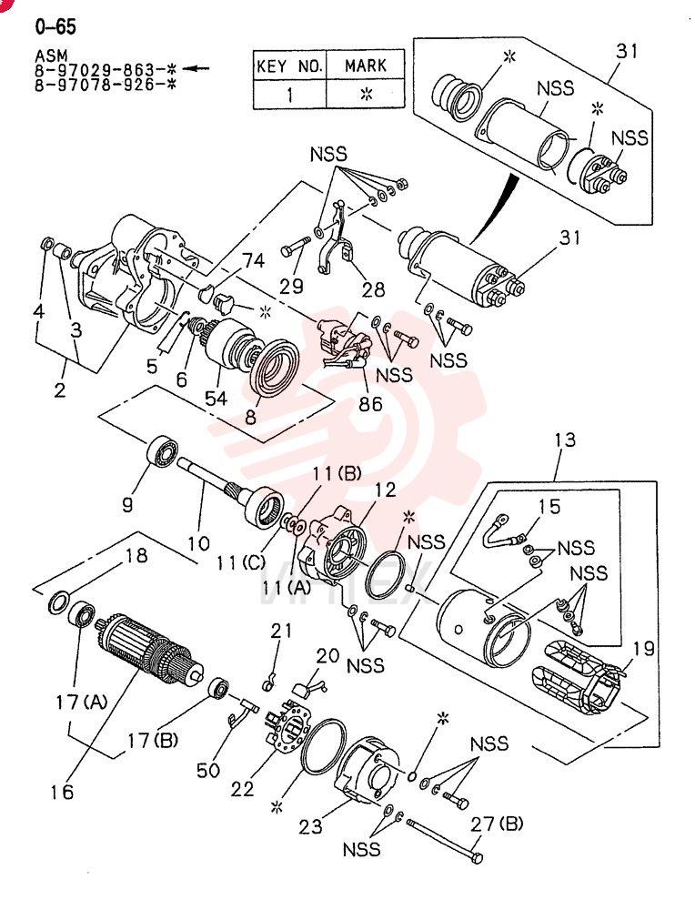STARTER MOTOR VI8970298637