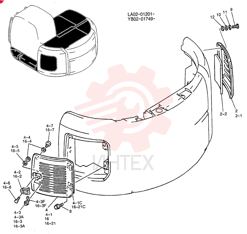GUARD INSTAL, Serial Range: LA02-01201-LA02-01236 YF21C00001F5