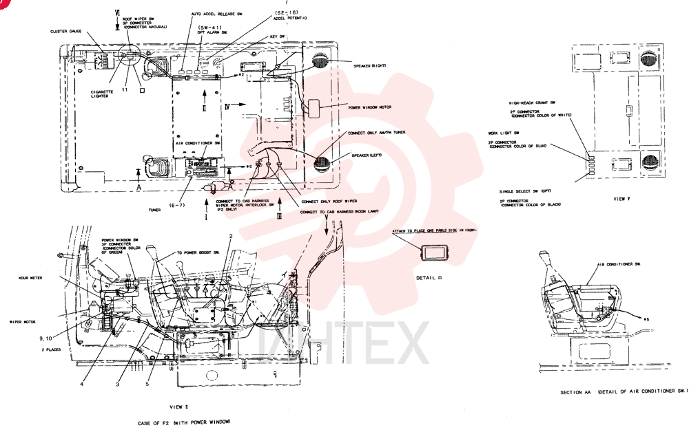 HARNESS ASSY,CAB (WITHOUT POWER WINDOW) YB14E00009F1 (3)