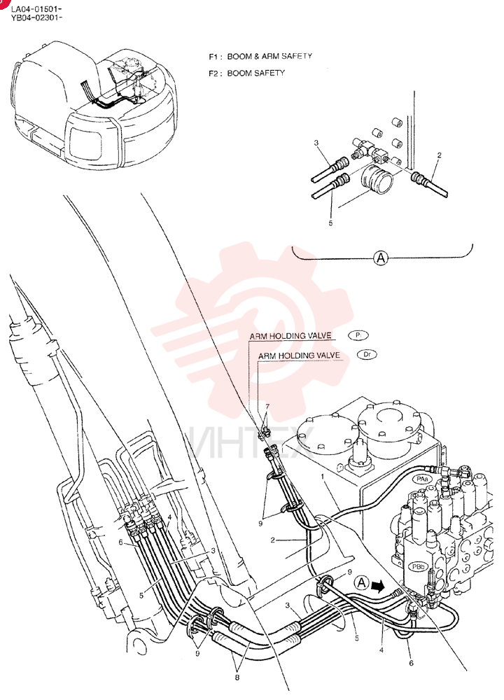 CONTROL LINES, VALVE (BOOM & ARM SAFETY) YB64H00004F1 (1)
