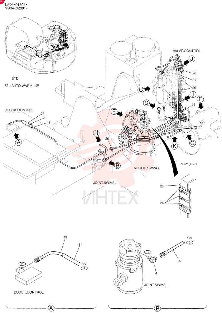 CONTROL LINES, VALVE (STD) YB64H00023F1 (13)