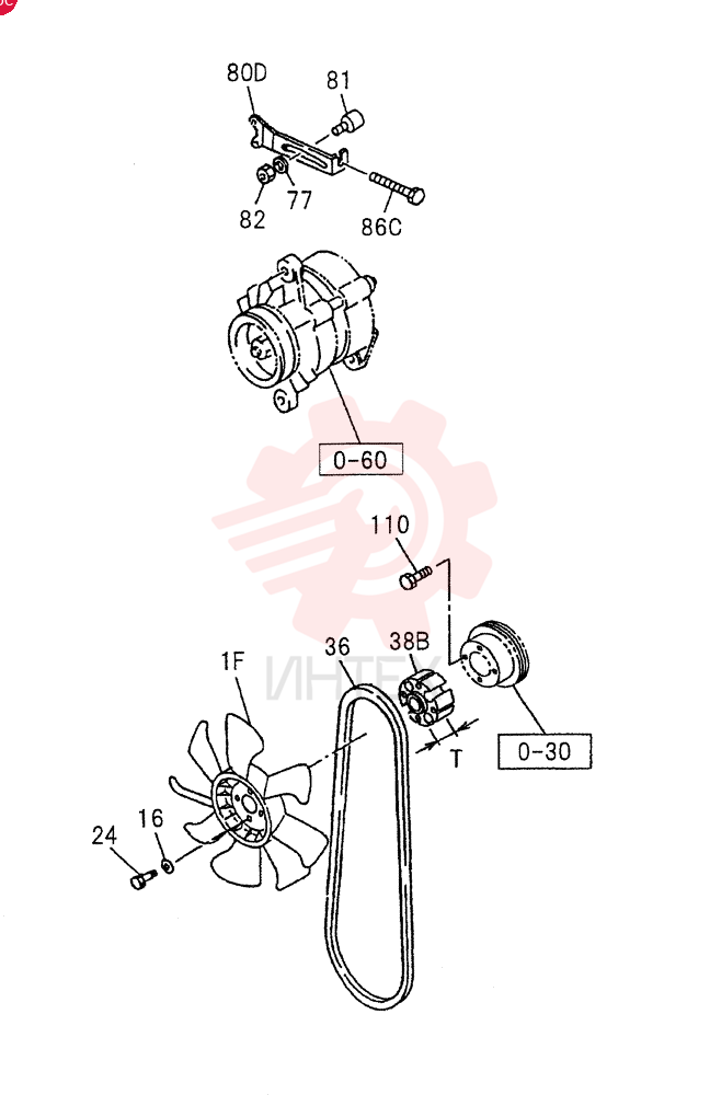 FAN AND FAN BELT 0-33A (1)