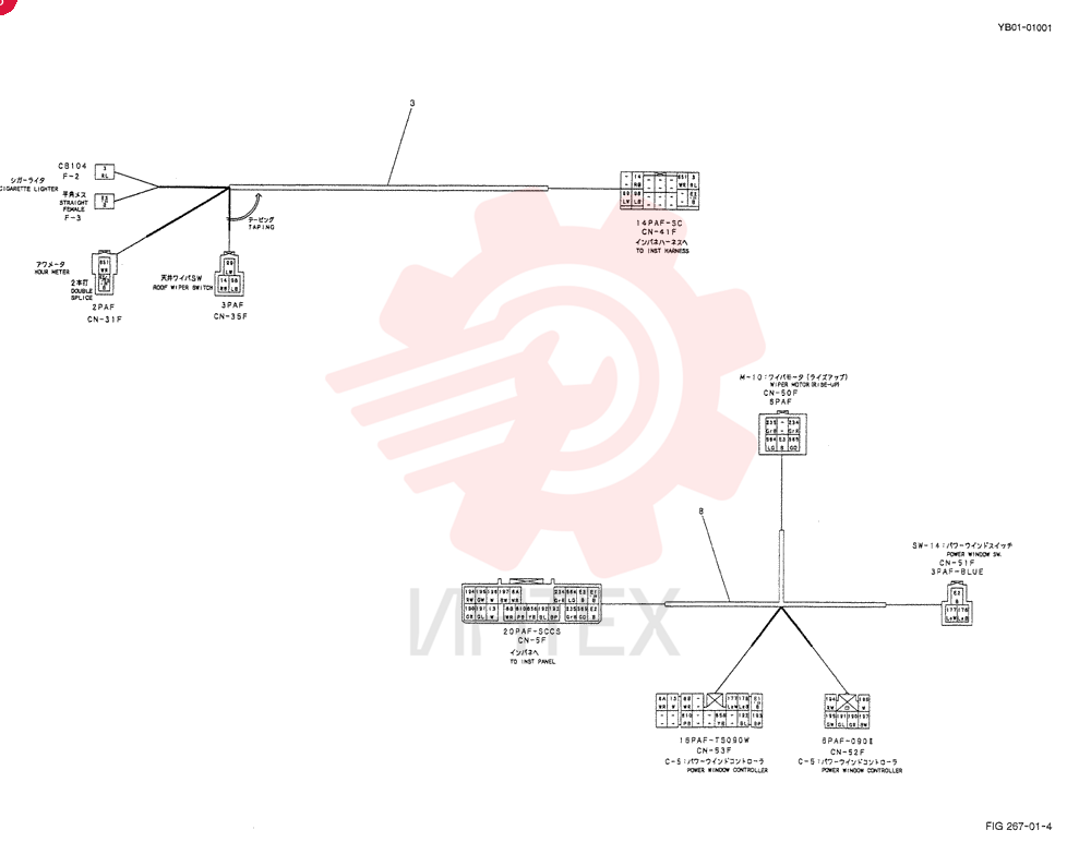 HARNESS ASSY, CAB(WITHOUT POWER WINDOW) YB14E00002F1 (4)