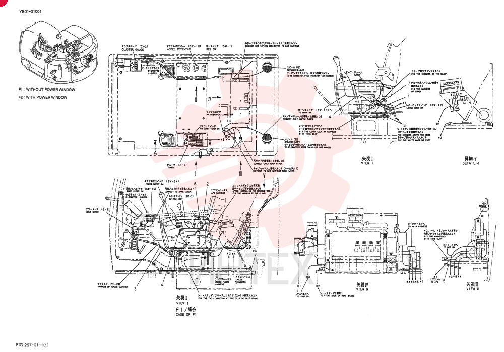 HARNESS ASSY, CAB(WITHOUT POWER WINDOW) YB14E00002F1 (1)