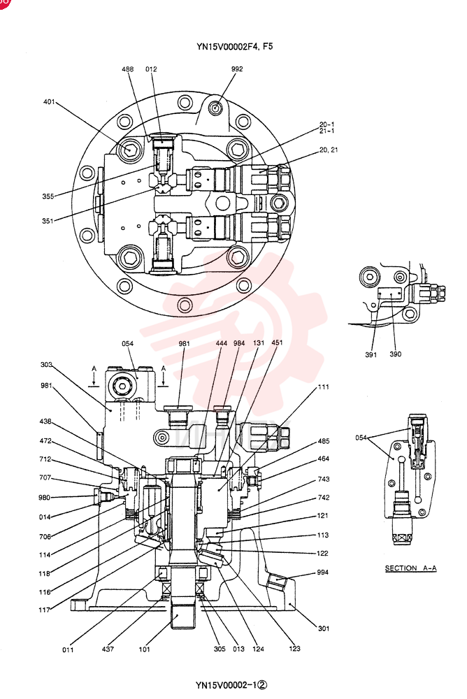 HYDRAULIC MOTOR YN15V00002F4 (2)