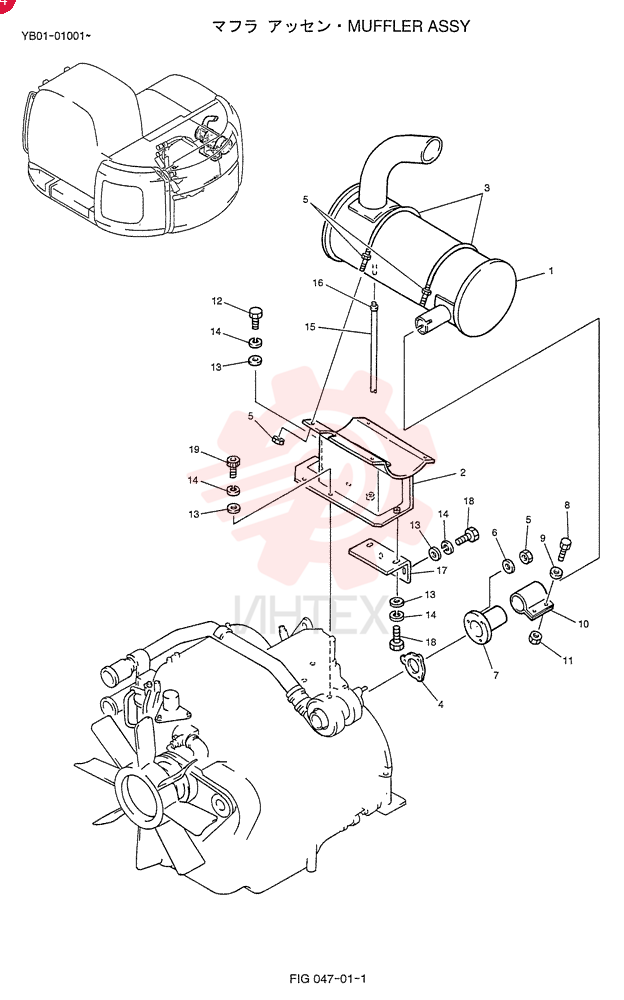 MUFFLER ASSY YB12P00001F1