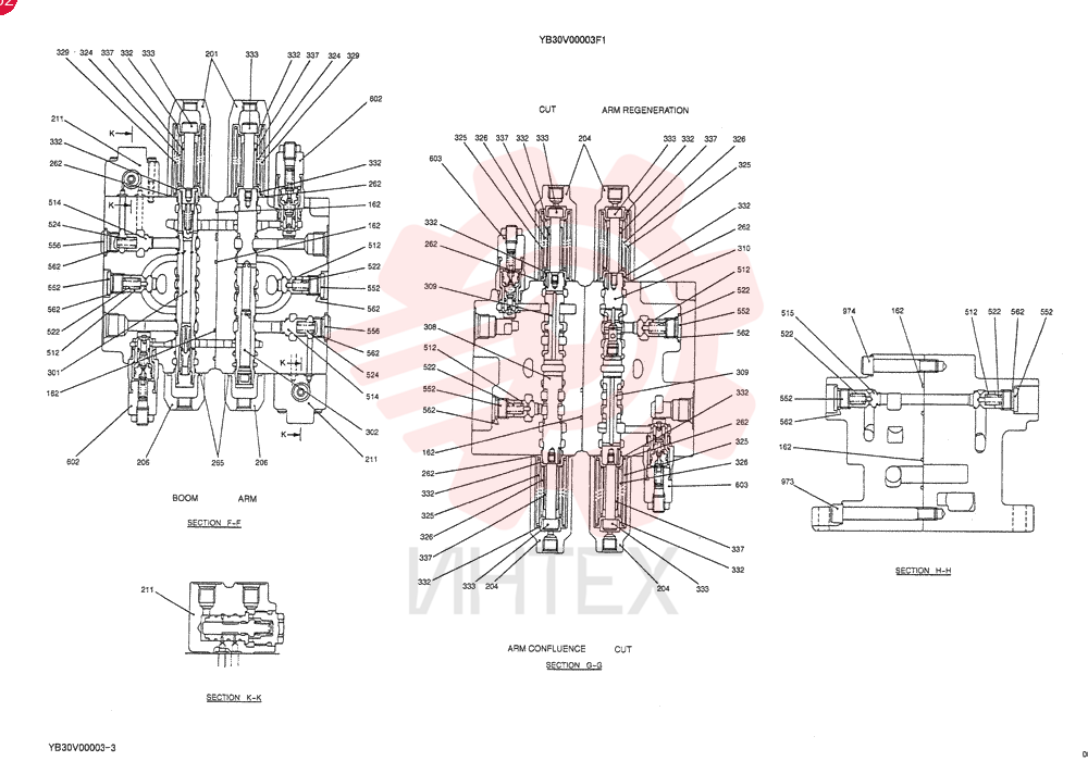 VALVE ASSY, CONTROL YB30V00003F1 (3)