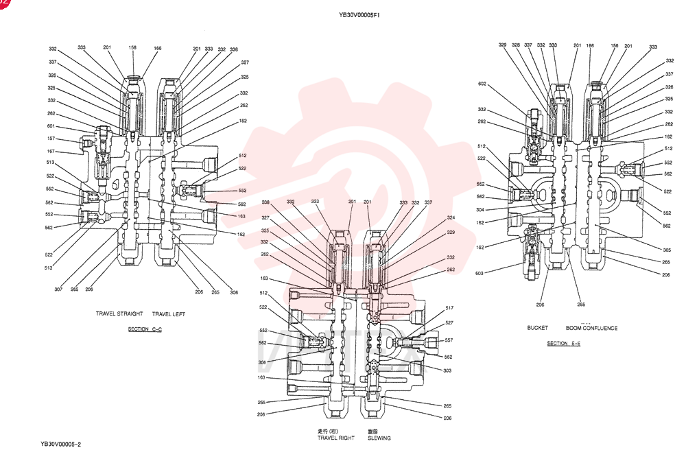 VALVE ASSY, CONTROL YB30V00005F1 (3)