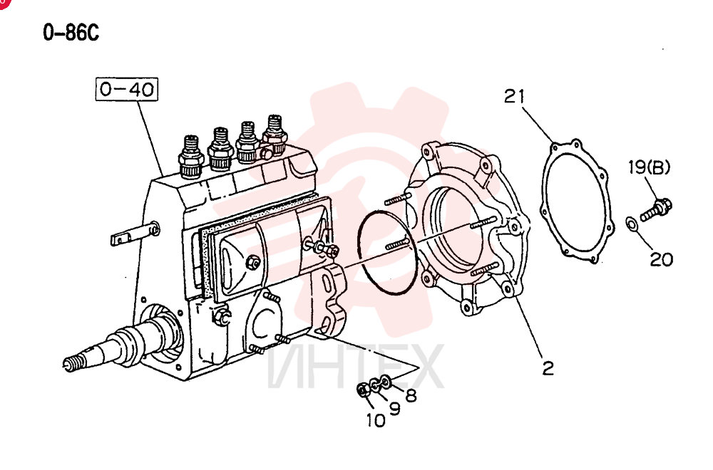 BRACKET, HSG & TIMER,INJ PUMP, Start Serial: 0001-0111