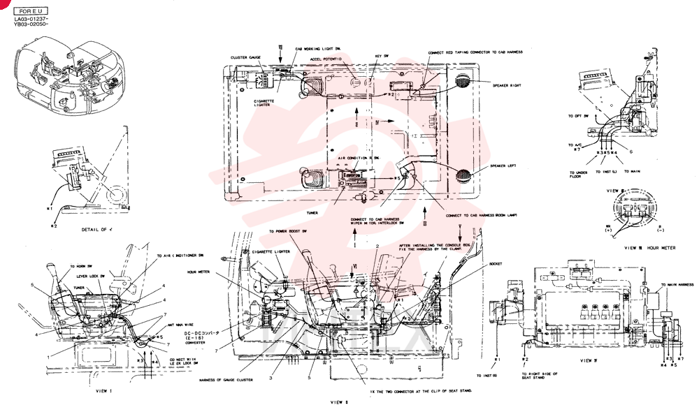 HARNESS ASSY, CAB, Serial Range: YB04-02301-YB04-02550