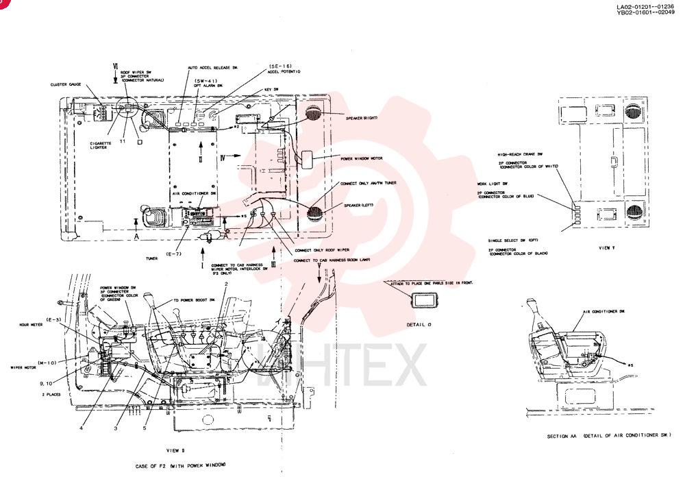 HARNESS ASSY, CAB (WITHOUT POWER WINDOW) YB14E00013F1 (3)