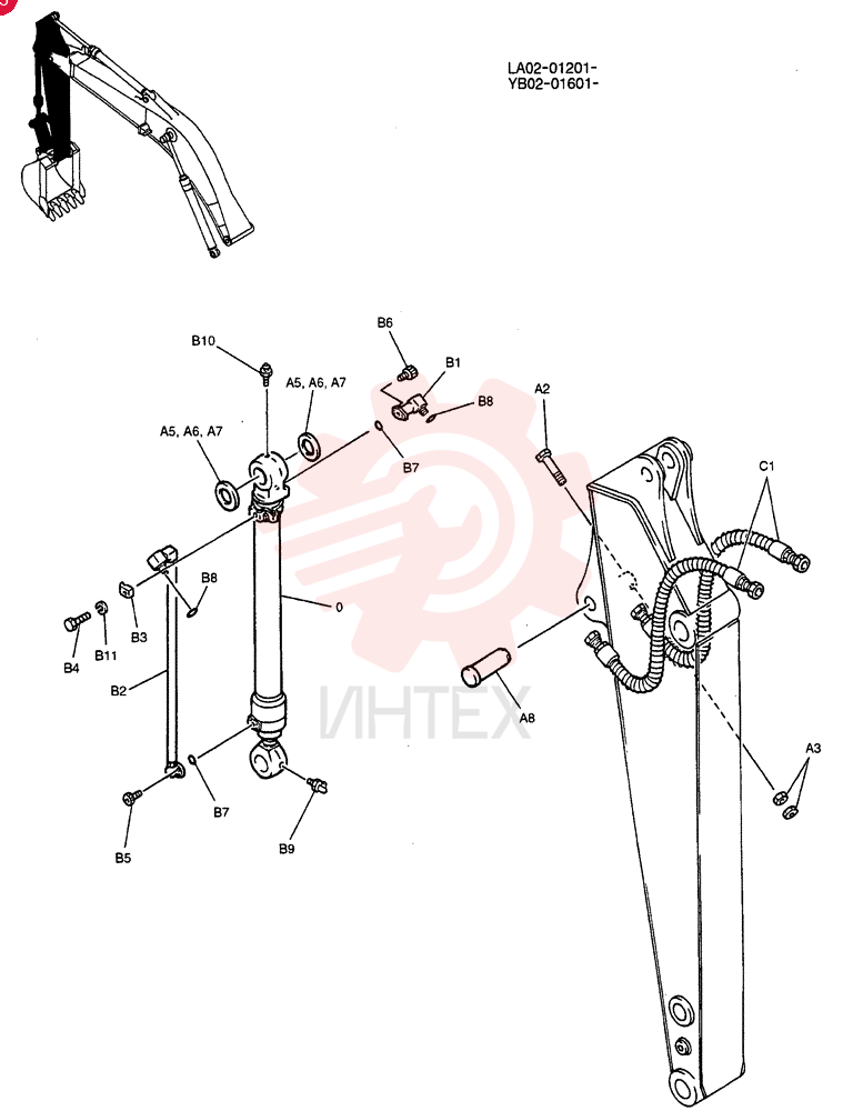 HYDRAULIC CYLINDER YB01V00011F1 (2)