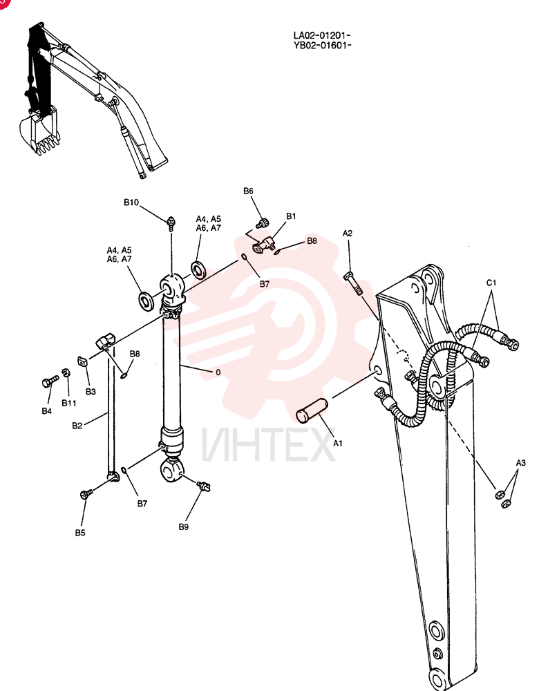 HYDRAULIC CYLINDER YB01V00011F1 (1)