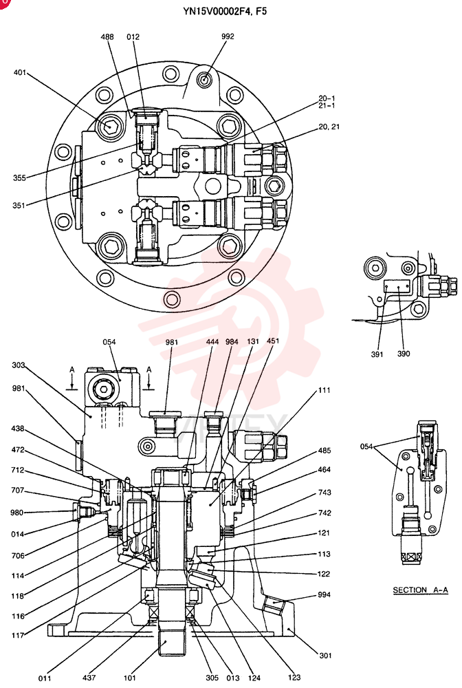 HYDRAULIC MOTOR YN15V00002F4