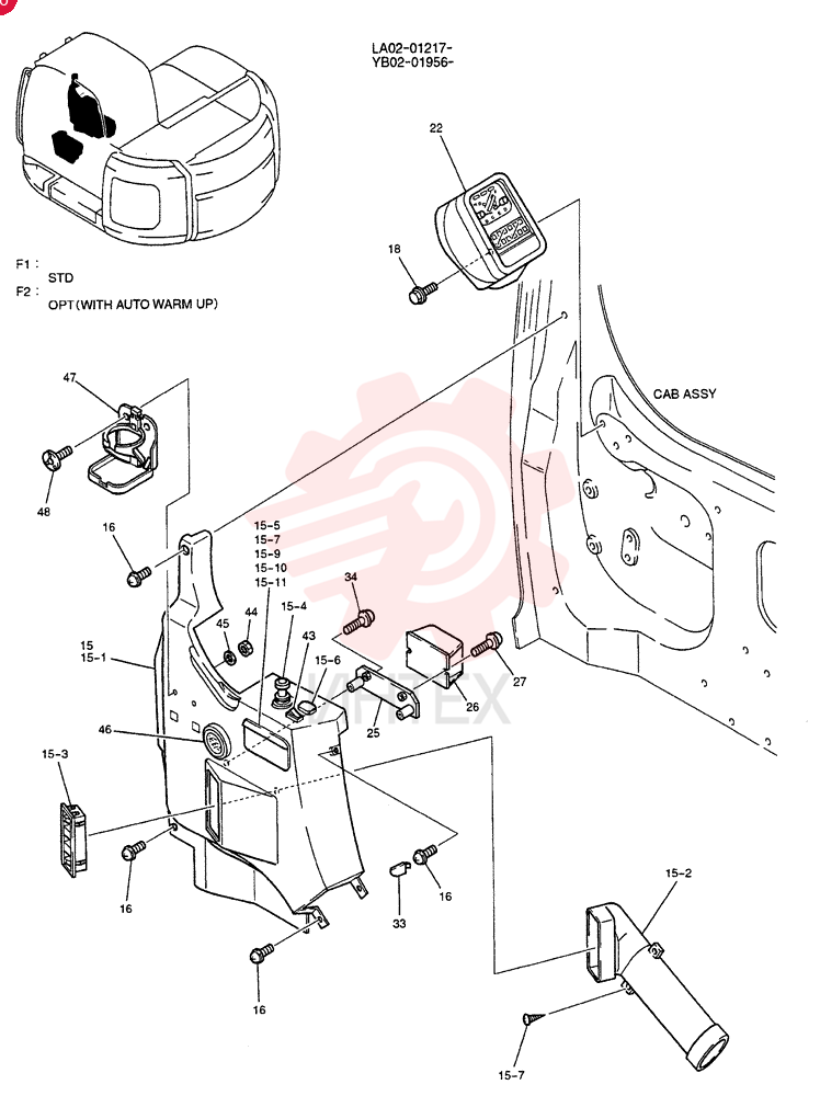 PANEL ASSY, INSTRUMENT (STD) YB17M00002F1 (1)
