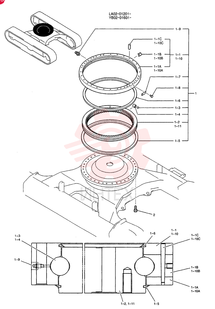 RING ASSY,SLEWING YB40F00002F1