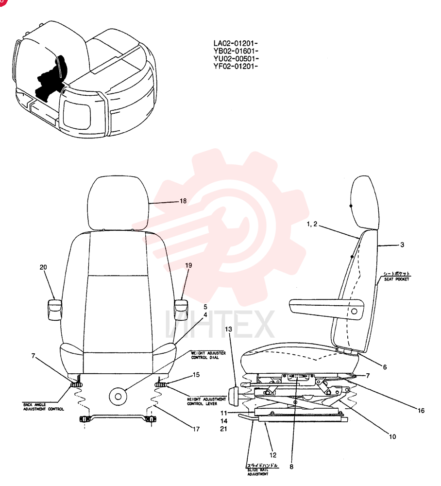 SEAT ASSY. YT25M00025F1
