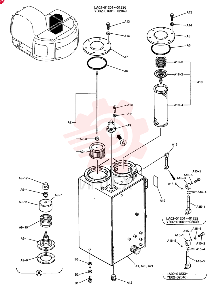 TANK ASSY,HYD, Start Serial: LA02-01201