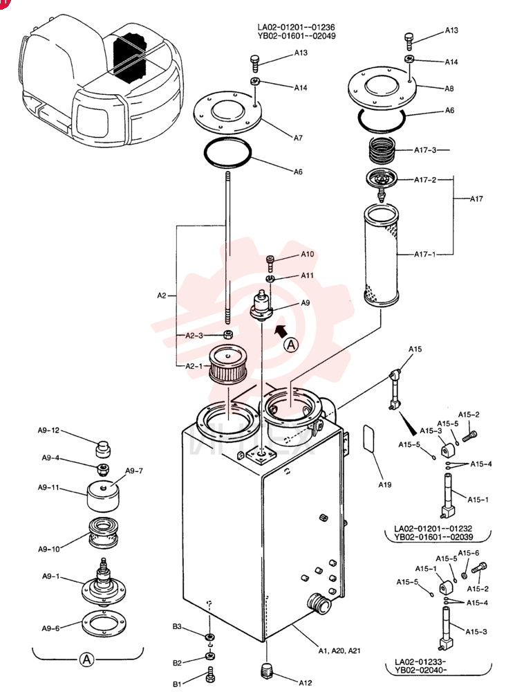 TANK ASSY, HYD, Start Serial: LA02-01201