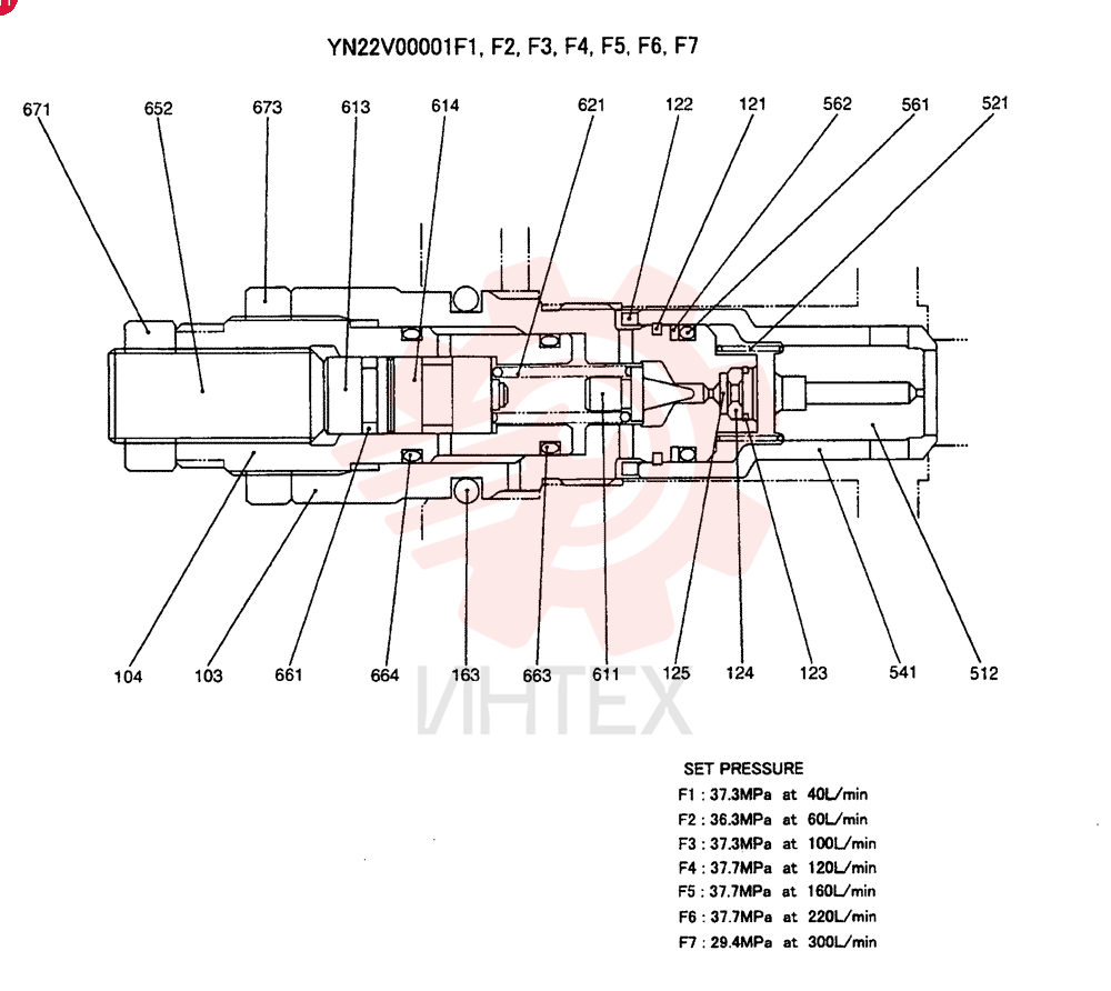 VALVE PRESSURE RELIE YN22V00001F1
