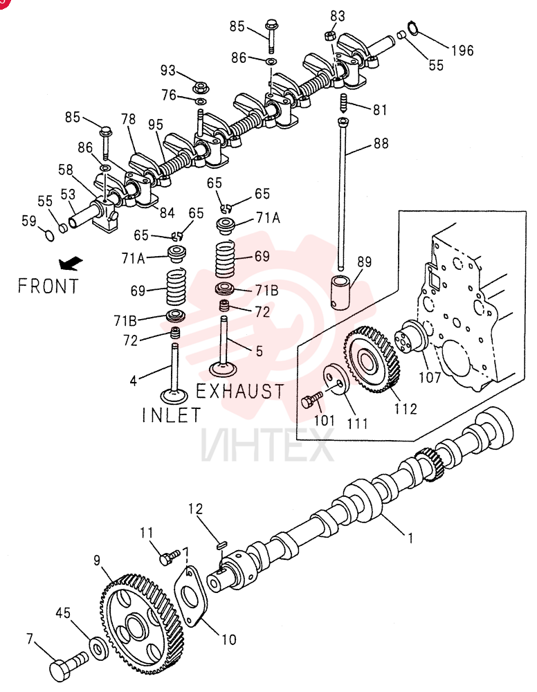 CAMSHAFT AND VALVE 0-14A (2)