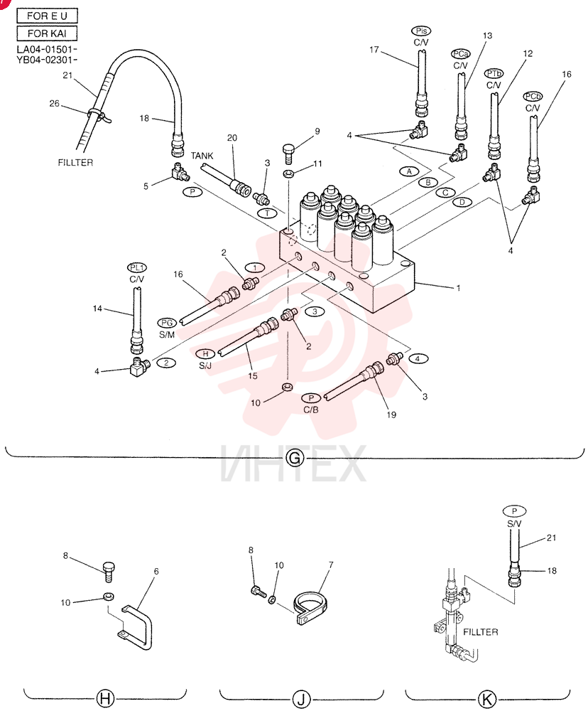 CONTROL LINES, VALVE (STD) YB64H00023F1 (4)