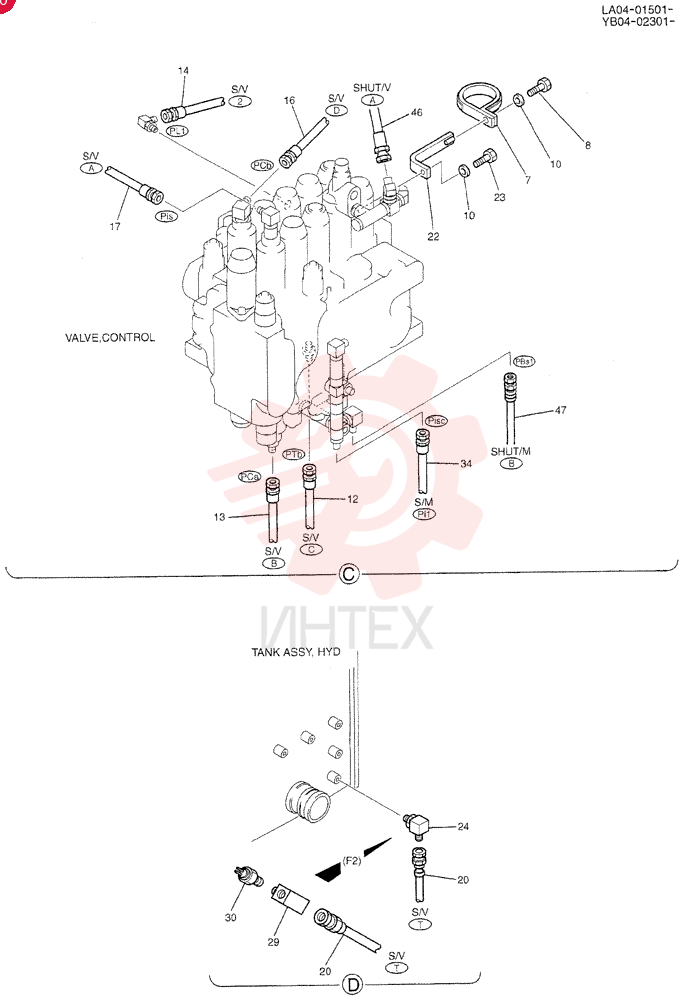 CONTROL LINES, VALVE (STD) YB64H00023F1 (6)