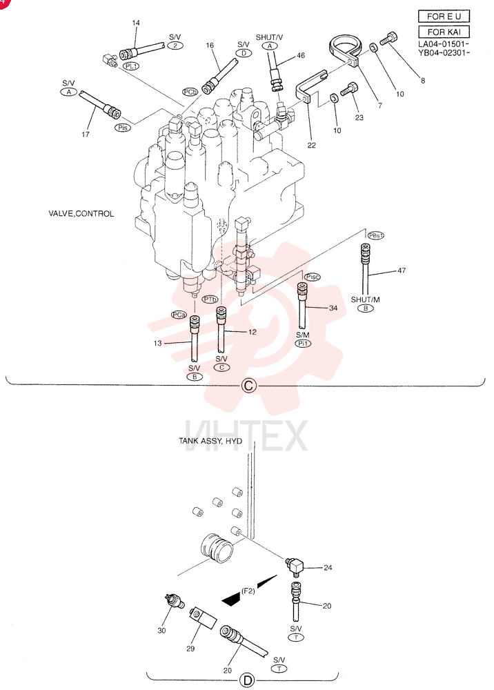 CONTROL LINES, VALVE (STD) YB64H00023F1 (10)