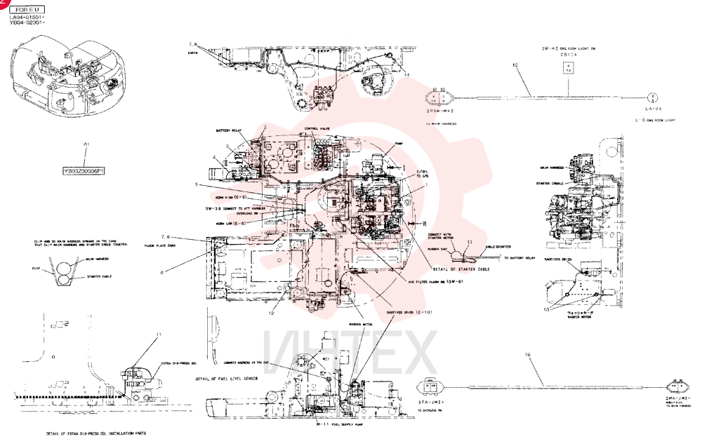 HARNESS ASSY, UPPER YB13E00010F1 (1)