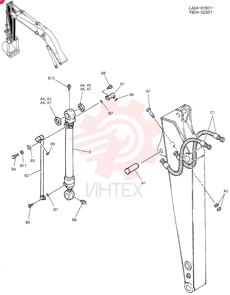 HYDRAULIC CYLINDER YB01V00011F2 (9)