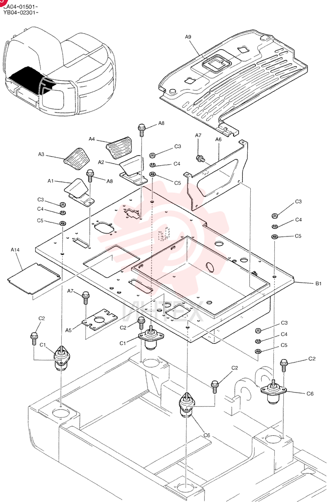 PLATE GROUP, FLOOR YB03M00003F1 (2)