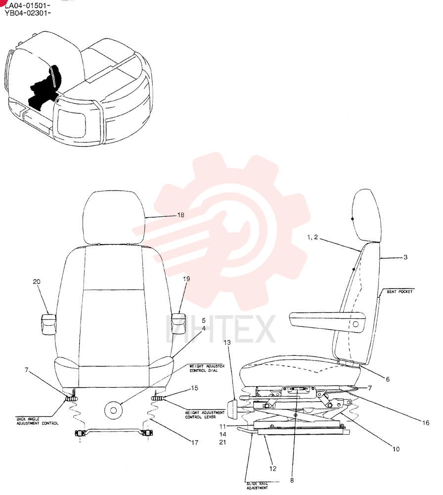 SEAT ASSY. YT25M00025F1 (4)