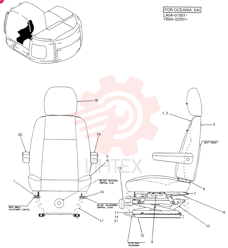 SEAT ASSY. YT25M00025F1 (3)