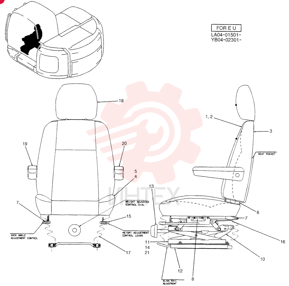 SEAT ASSY. YT25M00027F1 (3)