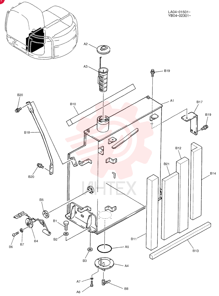 TANK ASSY, FUEL YB20P00009F1 (1)