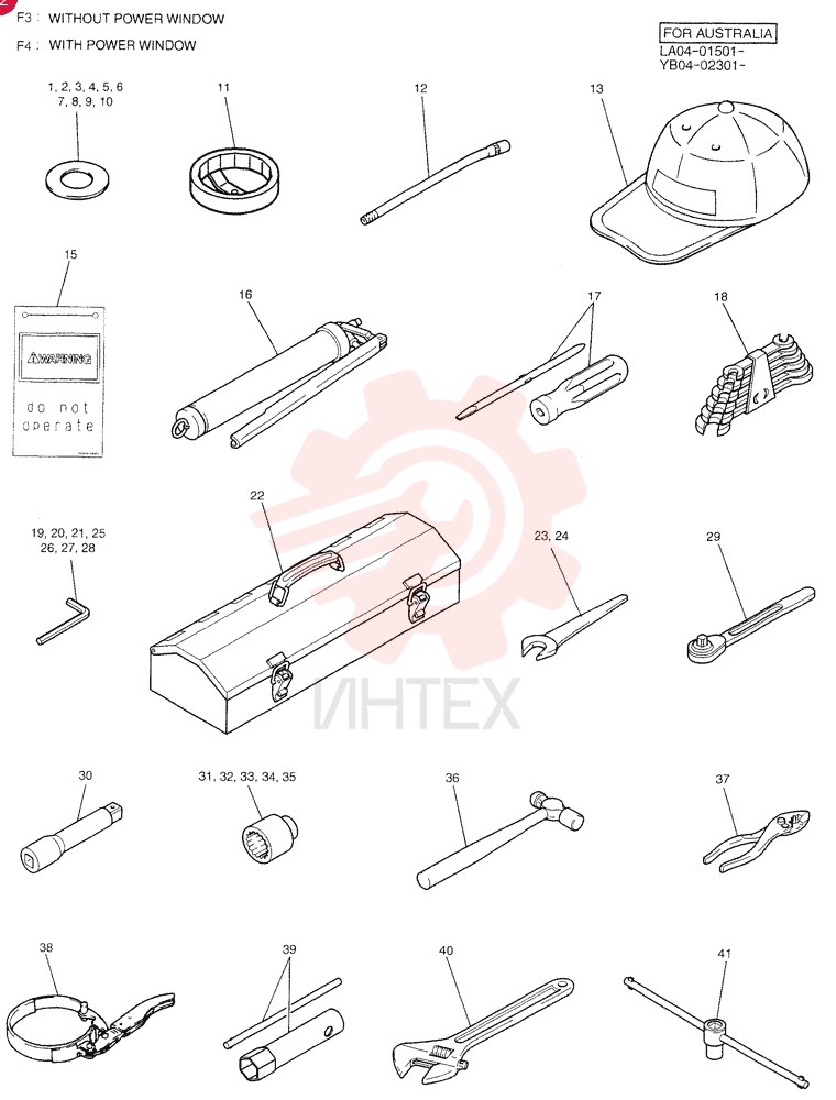 TOOL & ACCESSORY (WITHOUT POWER WINDOW) YB01T00002F3 (2)
