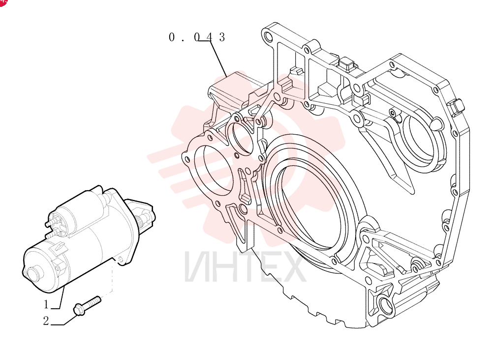 STARTER MOTOR,24V, 4kW