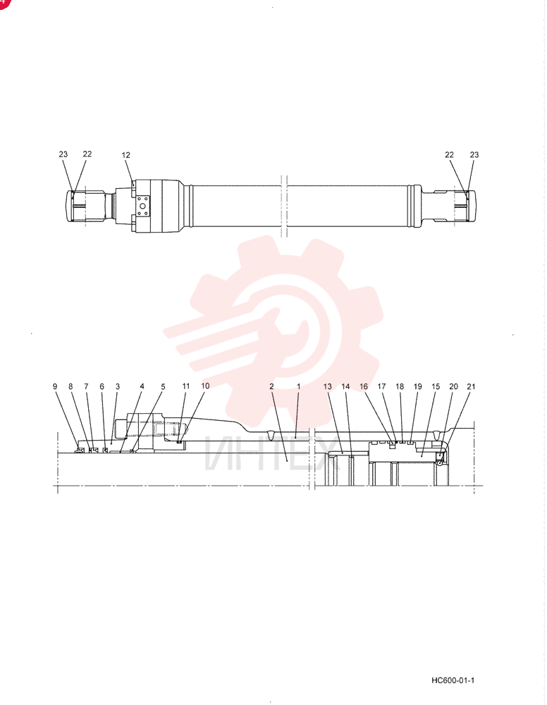 CYLINDER,Double Acting, 85mm Rod, 1355mm Stroke YN01V00151F2 (2)