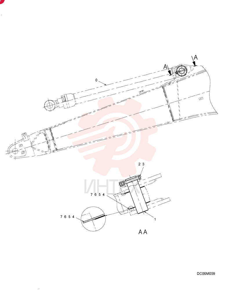 CYLINDER,Double Acting, 95mm Rod, 1558mm Stroke YN01V00175F1 (1)