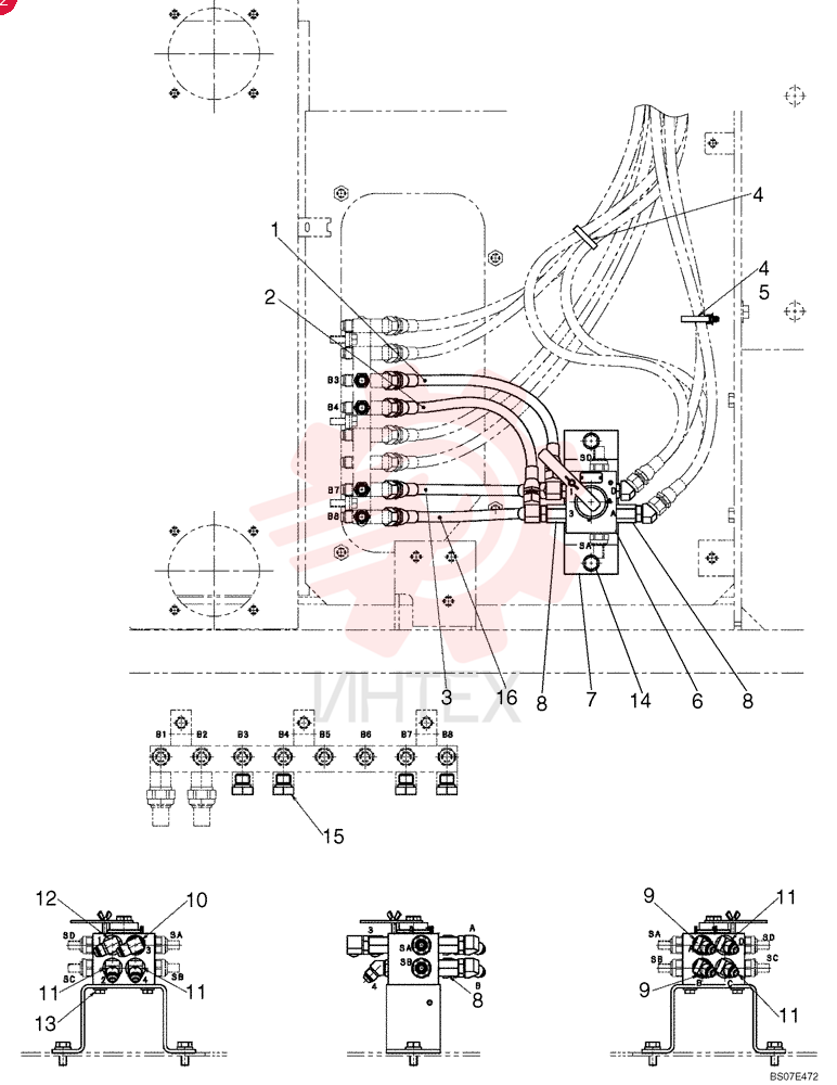 HYDRAULIC HOSE HX23L06038CG