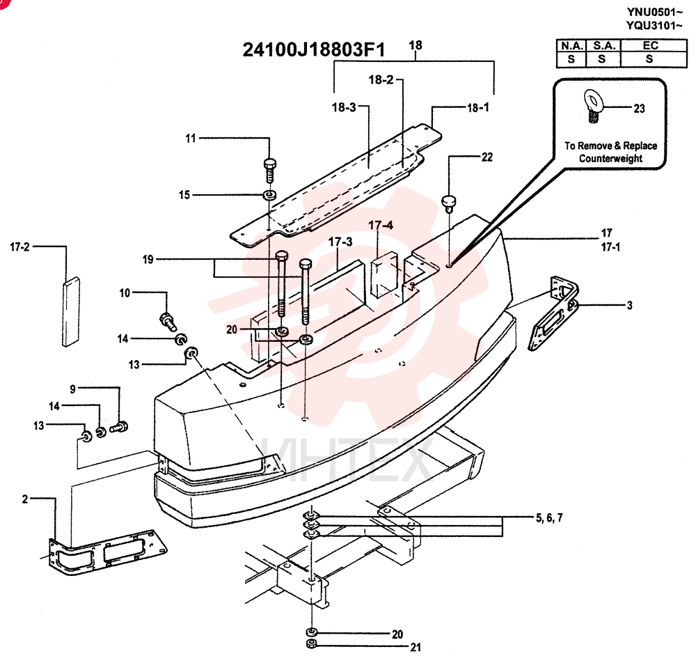 COUNTERWEIGHT 24100P4922F1