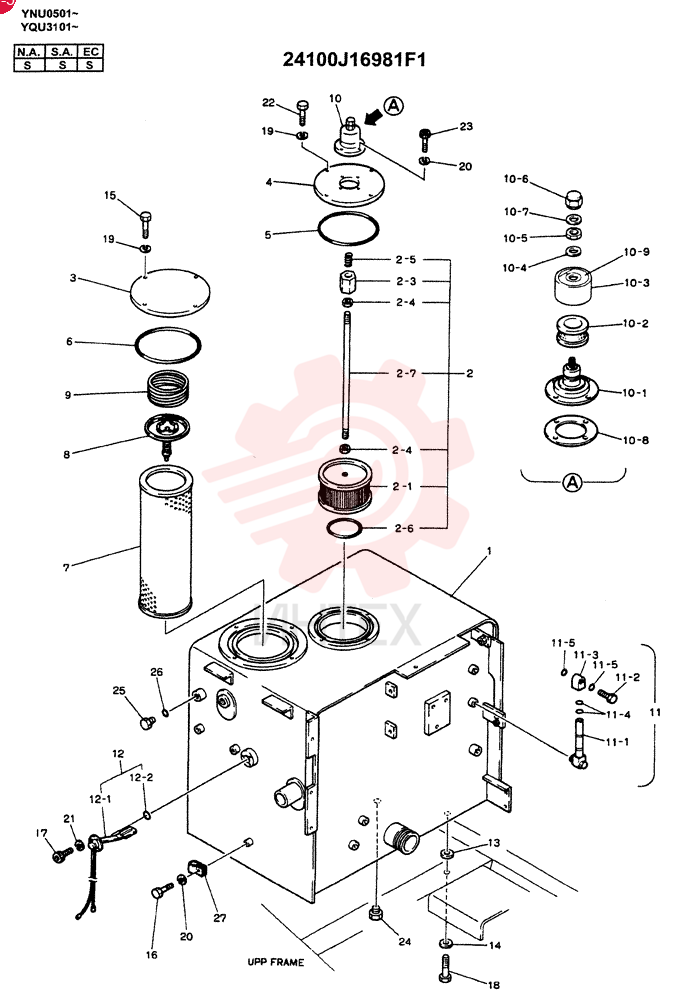 RESERVOIR, HYDRAULIC YN33HU0001P1