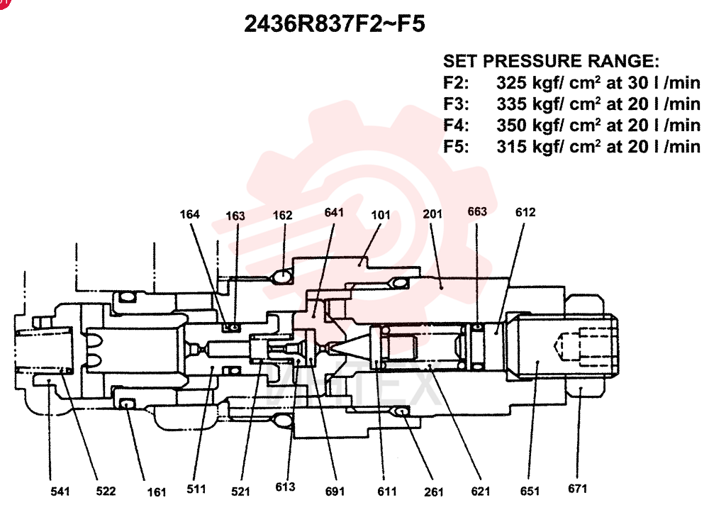VALVE PRESSURE RELIE 2436R837F2