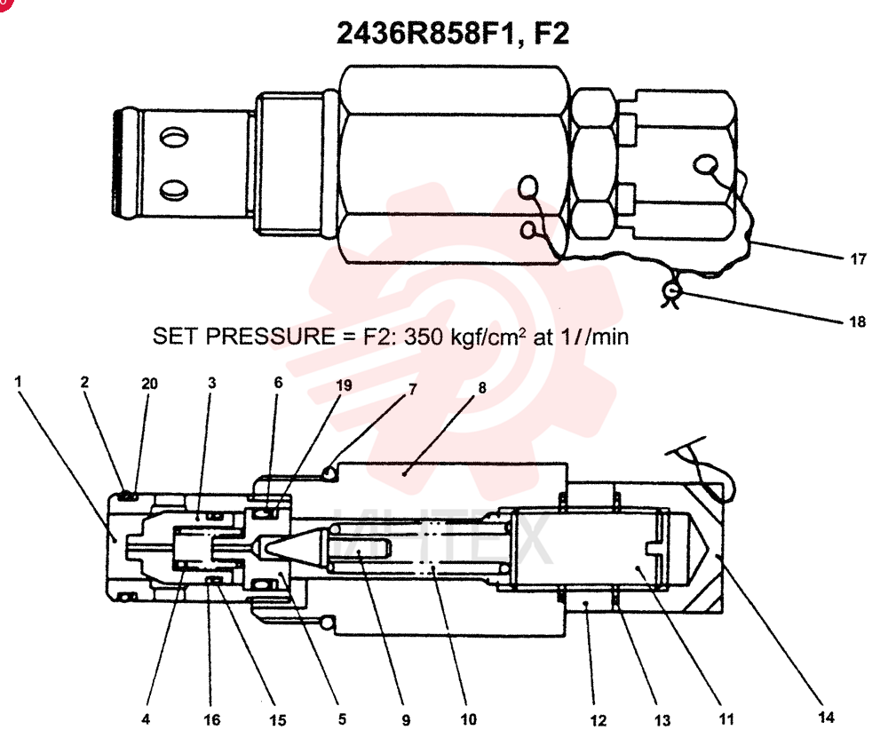 VALVE PRESSURE RELIE 2436R858F1