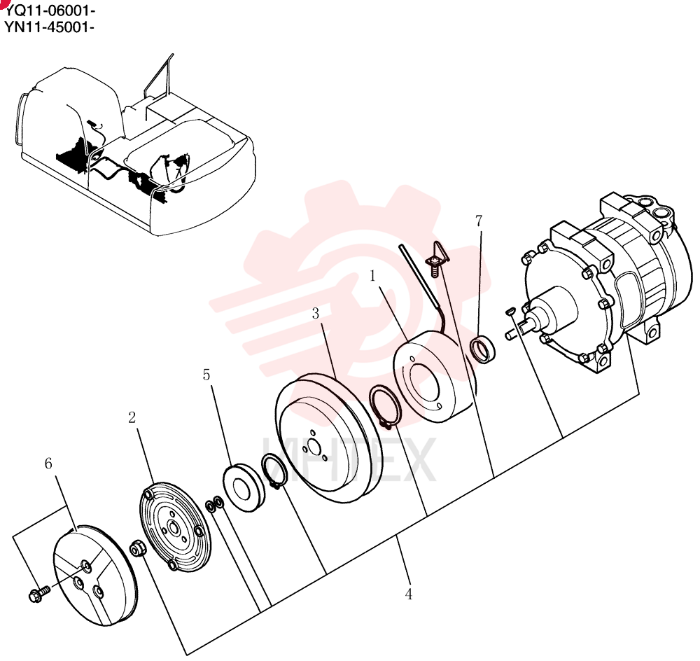 COMPRESSOR,W/ Pulley YX91V00001F1