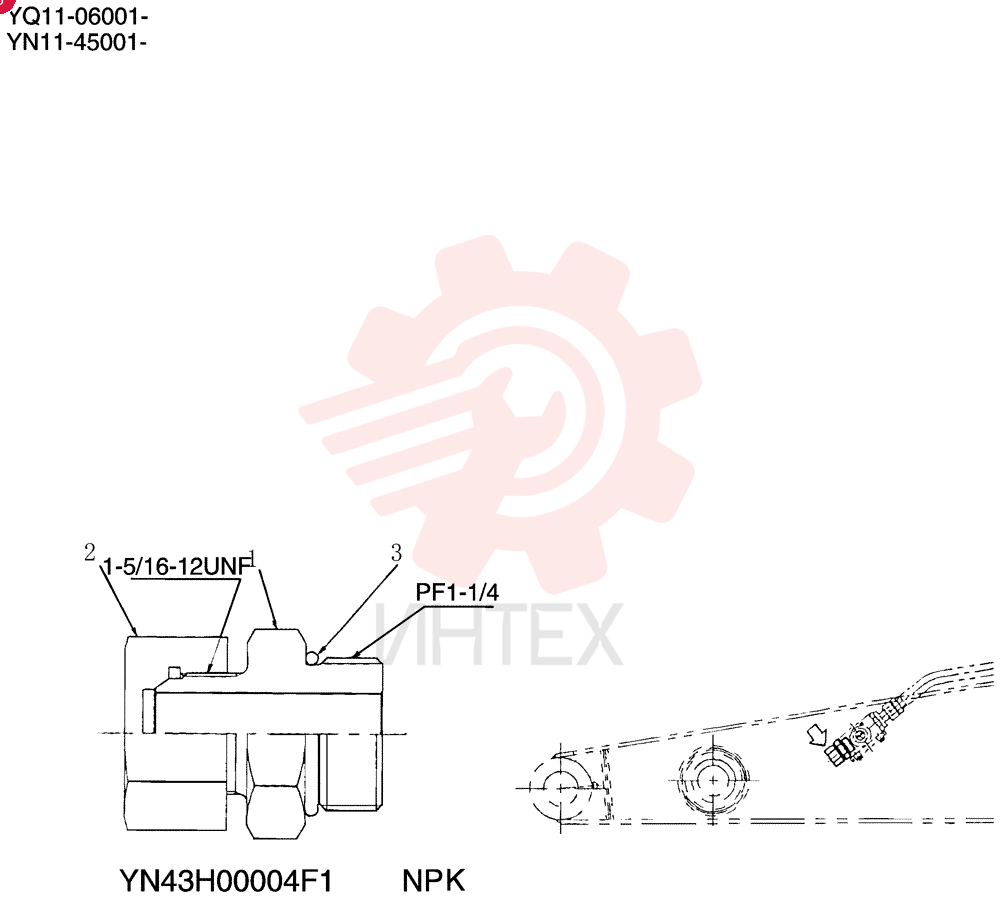 HYD CONNECTOR YN43H01646F1